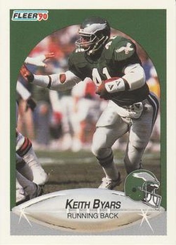 #80 Keith Byars - Philadelphia Eagles - 1990 Fleer Football