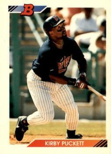 #80 Kirby Puckett - Minnesota Twins - 1992 Bowman Baseball