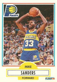 #80 Mike Sanders - Indiana Pacers - 1990-91 Fleer Basketball