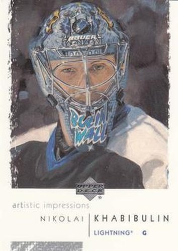 #80 Nikolai Khabibulin - Tampa Bay Lightning - 2002-03 UD Artistic Impressions Hockey
