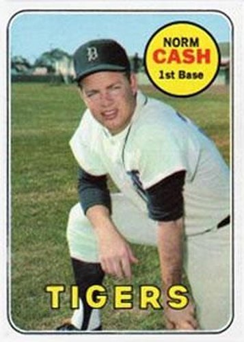 #80 Norm Cash - Detroit Tigers - 1969 Topps Baseball