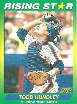 #80 Todd Hundley - New York Mets - 1992 Score 100 Rising Stars Baseball