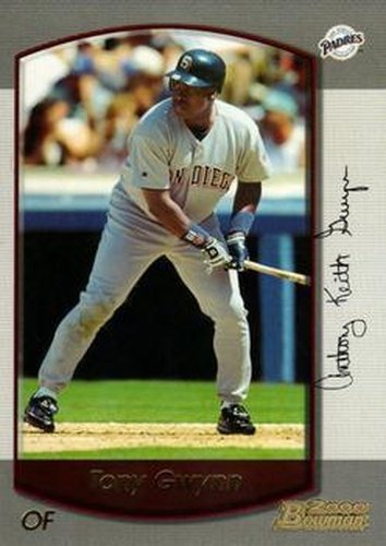 #80 Tony Gwynn - San Diego Padres - 2000 Bowman Baseball