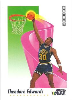 #280 Blue Edwards - Utah Jazz - 1991-92 SkyBox Basketball