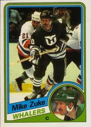 #80 Mike Zuke - Hartford Whalers - 1984-85 O-Pee-Chee Hockey