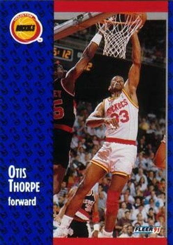 #80 Otis Thorpe - Houston Rockets - 1991-92 Fleer Basketball