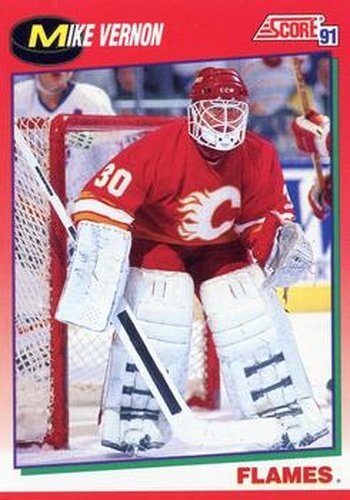 #80 Mike Vernon - Calgary Flames - 1991-92 Score Canadian Hockey