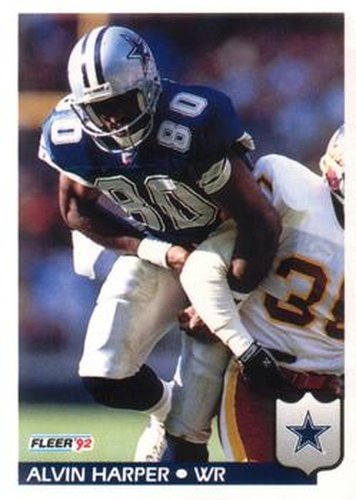 #80 Alvin Harper - Dallas Cowboys - 1992 Fleer Football