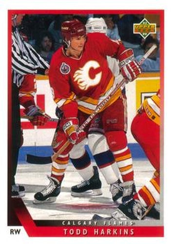 #80 Todd Harkins - Calgary Flames - 1993-94 Upper Deck Hockey