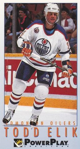 #80 Todd Elik - Edmonton Oilers - 1993-94 Fleer PowerPlay Hockey