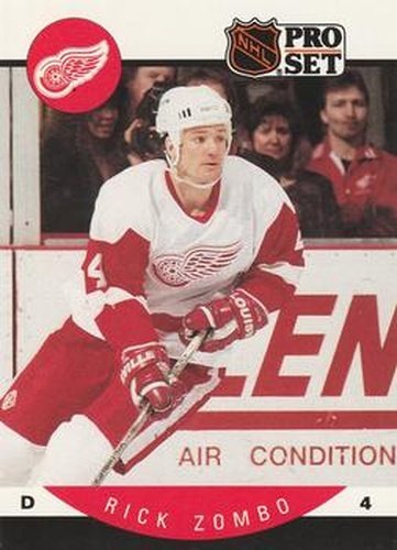 #80 Rick Zombo - Detroit Red Wings - 1990-91 Pro Set Hockey