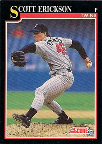 #812 Scott Erickson - Minnesota Twins - 1991 Score Baseball