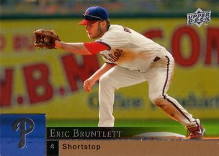 #812 Eric Bruntlett - Philadelphia Phillies - 2009 Upper Deck Baseball
