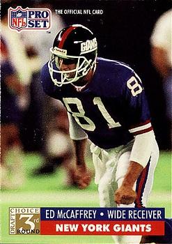 #812 Ed McCaffrey - New York Giants - 1991 Pro Set Football