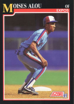 #813 Moises Alou - Montreal Expos - 1991 Score Baseball