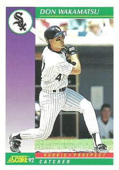 #814 Don Wakamatsu - Chicago White Sox - 1992 Score Baseball
