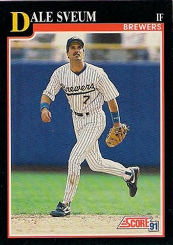 #814 Dale Sveum - Milwaukee Brewers - 1991 Score Baseball