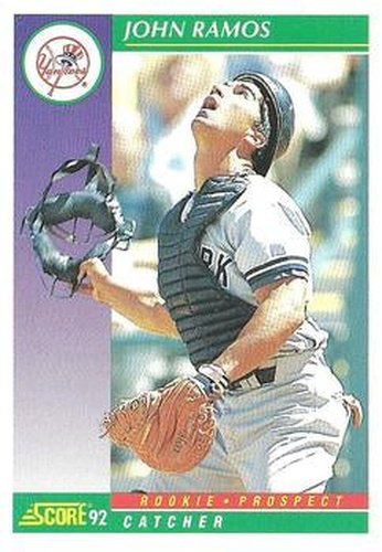 #818 John Ramos - New York Yankees - 1992 Score Baseball