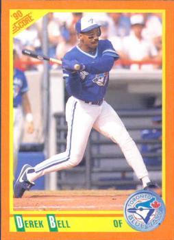 #81T Derek Bell - Toronto Blue Jays - 1990 Score Rookie & Traded Baseball