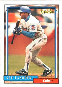 #81 Ced Landrum - Chicago Cubs - 1992 O-Pee-Chee Baseball