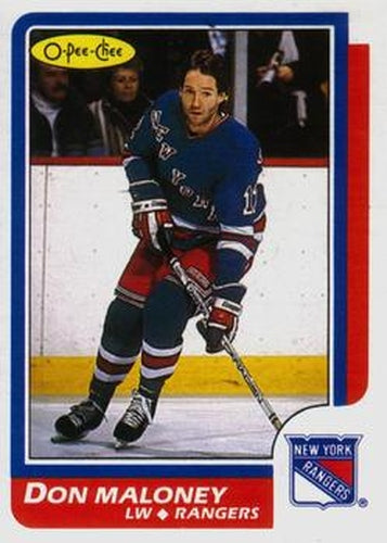 #81 Don Maloney - New York Rangers - 1986-87 O-Pee-Chee Hockey