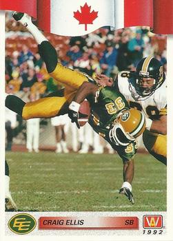 #81 Craig Ellis - Edmonton Eskimos - 1992 All World CFL Football