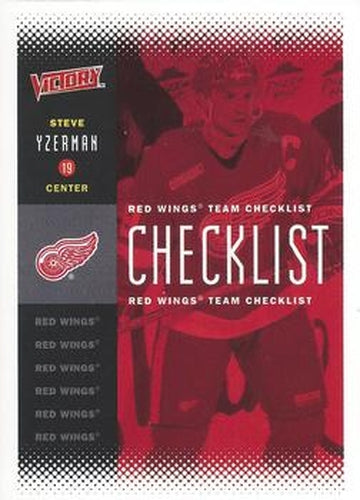 #81 Steve Yzerman - Detroit Red Wings - 2000-01 Upper Deck Victory Hockey