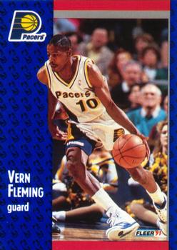 #81 Vern Fleming - Indiana Pacers - 1991-92 Fleer Basketball