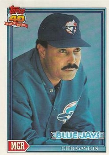 #81 Cito Gaston - Toronto Blue Jays - 1991 O-Pee-Chee Baseball