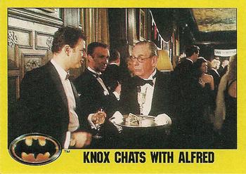 #181 Knox chats with Alfred - 1989 Topps Batman