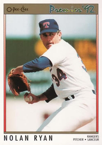 #81 Nolan Ryan - Texas Rangers - 1992 O-Pee-Chee Premier Baseball