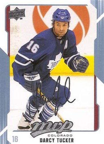 #81 Darcy Tucker - Colorado Avalanche - 2008-09 Upper Deck MVP Hockey