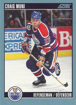 #81 Craig Muni - Edmonton Oilers - 1992-93 Score Canadian Hockey