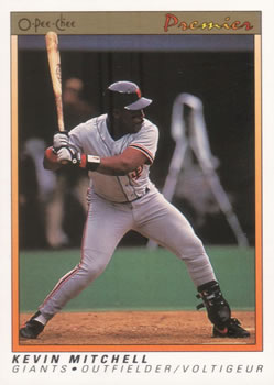 #81 Kevin Mitchell - San Francisco Giants - 1991 O-Pee-Chee Premier Baseball