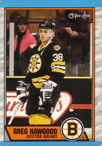 #81 Greg Hawgood - Boston Bruins - 1989-90 O-Pee-Chee Hockey