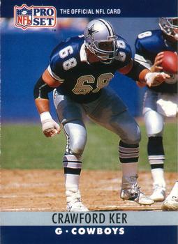 #81 Crawford Ker - Dallas Cowboys - 1990 Pro Set Football