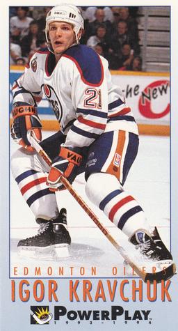 #81 Igor Kravchuk - Edmonton Oilers - 1993-94 Fleer PowerPlay Hockey
