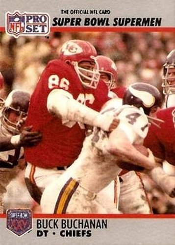 #81 Buck Buchanan - Kansas City Chiefs - 1990-91 Pro Set Super Bowl XXV Silver Anniversary Football