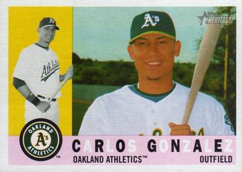 #81 Carlos Gonzalez - Oakland Athletics - 2009 Topps Heritage Baseball