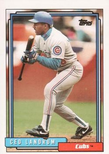 #81 Ced Landrum - Chicago Cubs - 1992 Topps Baseball