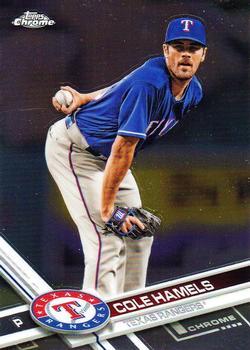 #81 Cole Hamels - Texas Rangers - 2017 Topps Chrome Baseball