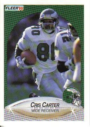 #81 Cris Carter - Philadelphia Eagles - 1990 Fleer Football