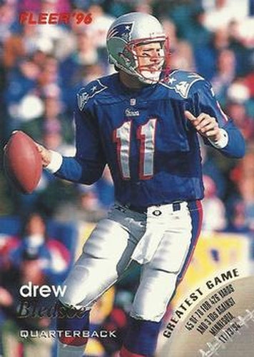 #81 Drew Bledsoe - New England Patriots - 1996 Fleer Football