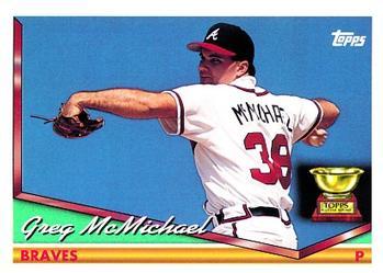 #81 Greg McMichael - Atlanta Braves - 1994 Topps Baseball