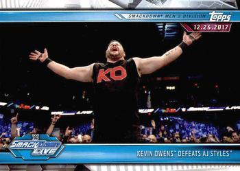#81 Kevin Owens Defeats AJ Styles - 2019 Topps WWE Road to Wrestlemania Wrestling