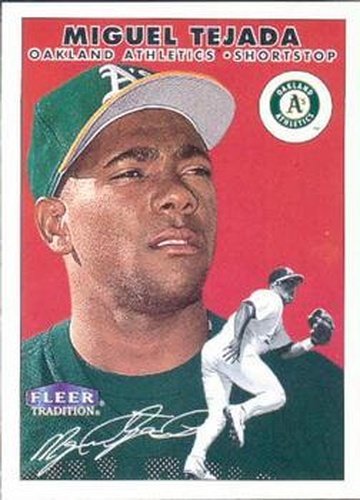 #81 Miguel Tejada - Oakland Athletics - 2000 Fleer Tradition Baseball