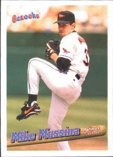 #81 Mike Mussina - Baltimore Orioles - 1996 Bazooka Baseball
