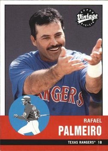#81 Rafael Palmeiro - Texas Rangers - 2001 Upper Deck Vintage Baseball