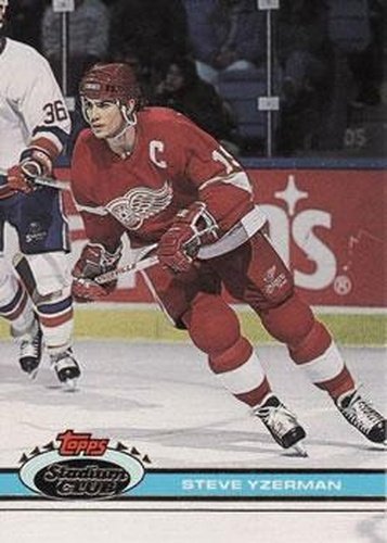 #81 Steve Yzerman - Detroit Red Wings - 1991-92 Stadium Club Hockey