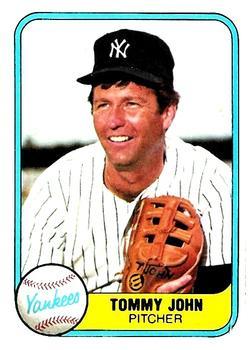 #81 Tommy John - New York Yankees - 1981 Fleer Baseball